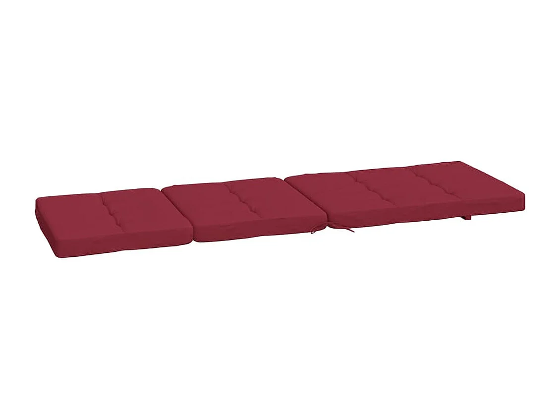 Coussins de chaise longue lot de 2 rouge bordeaux tissu oxford