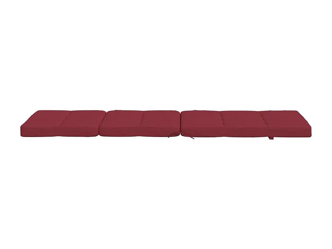 Coussins de chaise longue lot de 2 rouge bordeaux tissu oxford