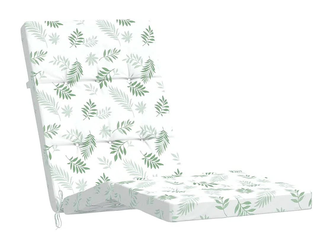 Coussins de chaise longue lot de 2 motif de feuilles