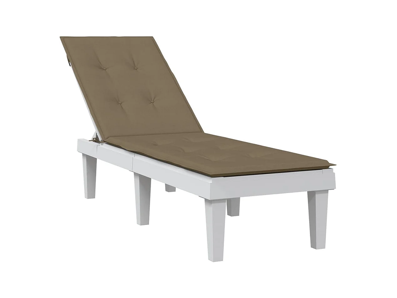 Coussin de chaise longue taupe mélangé (75+105)x50x3 cm tissu