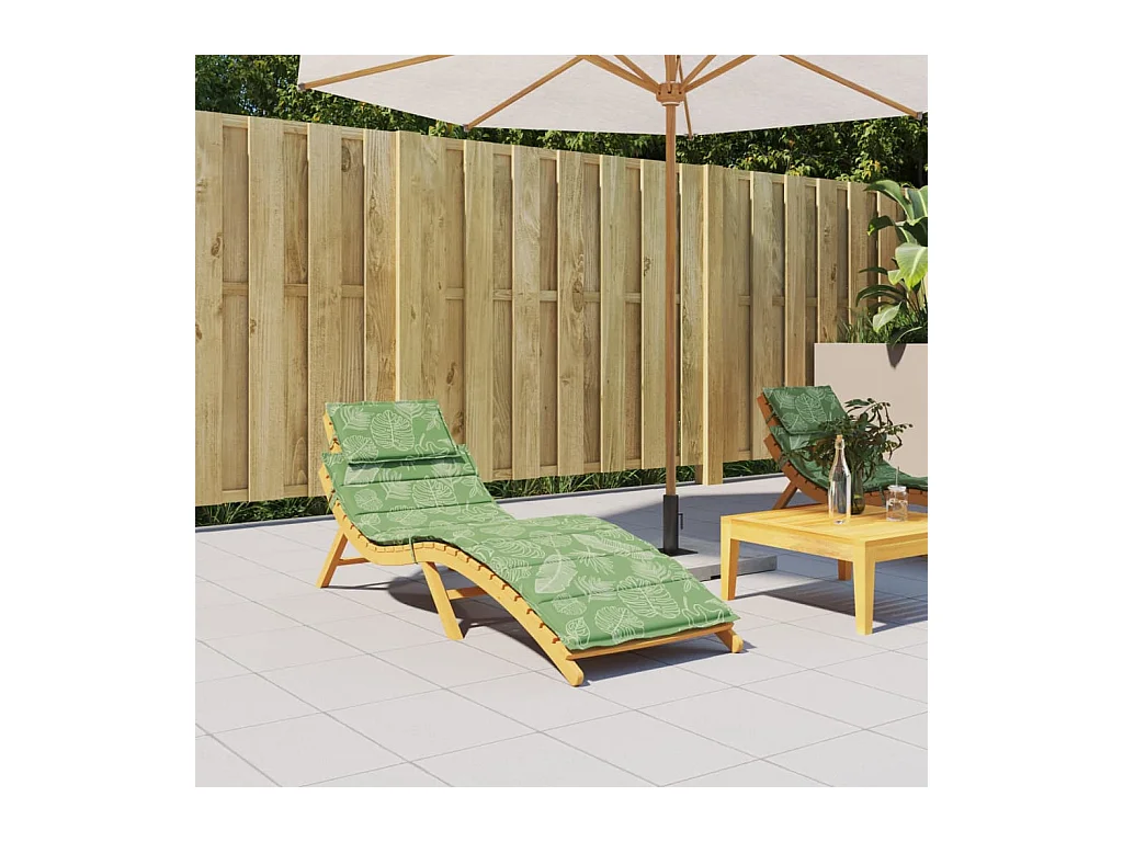 Coussin de chaise longue motif de feuilles tissu oxford