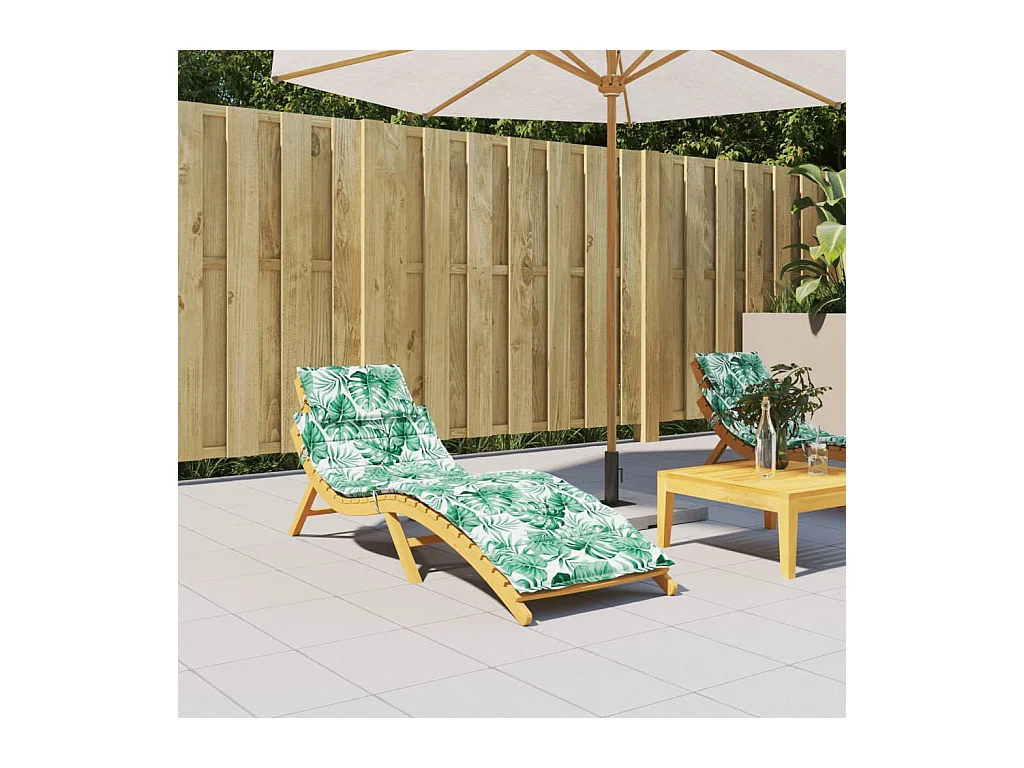 Coussin de chaise longue motif de feuilles tissu oxford