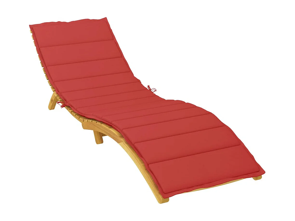 Coussin de chaise longue rouge 200x50x3 cm tissu oxford