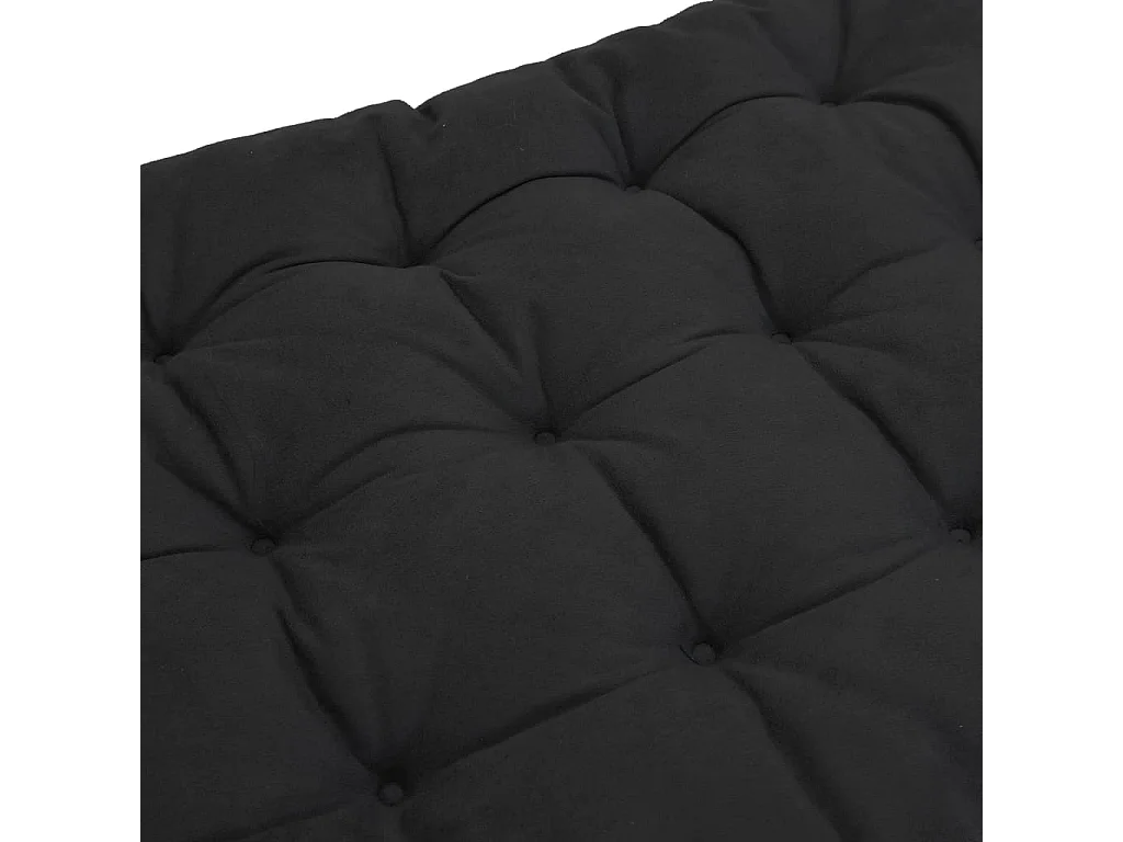 Coussin de chaise longue noir 160x50x10 cm similicuir daim