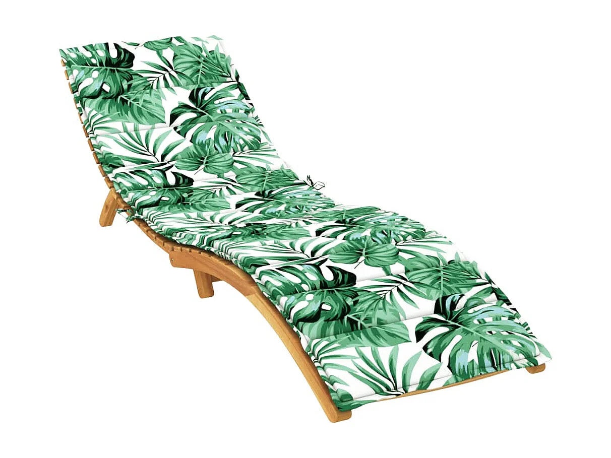 Coussin de chaise longue motif de feuilles tissu oxford