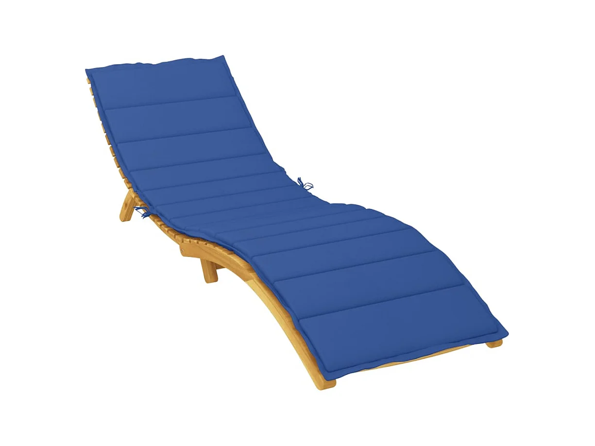 Coussin de chaise longue bleu royal 200x60x3 cm tissu oxford