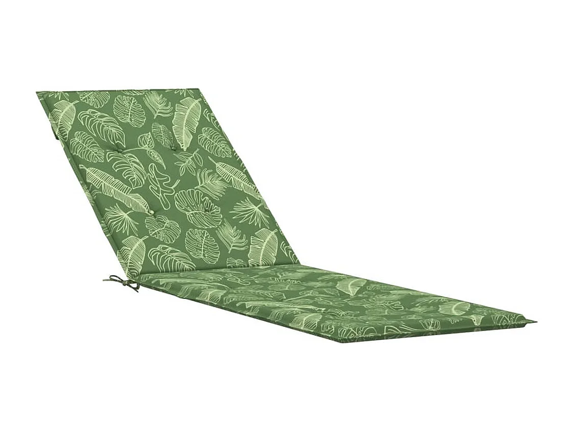 Coussin de chaise longue motif de feuilles tissu oxford