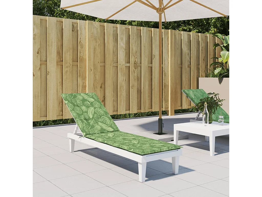 Almofadão para cadeira de terraço tecido oxford padrão folhas