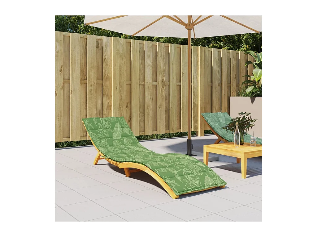 Coussin de chaise longue motif de feuilles tissu oxford