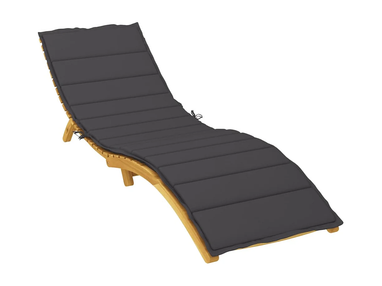 Almofadão para espreguiçadeira 200x70x3 cm tecido oxford preto