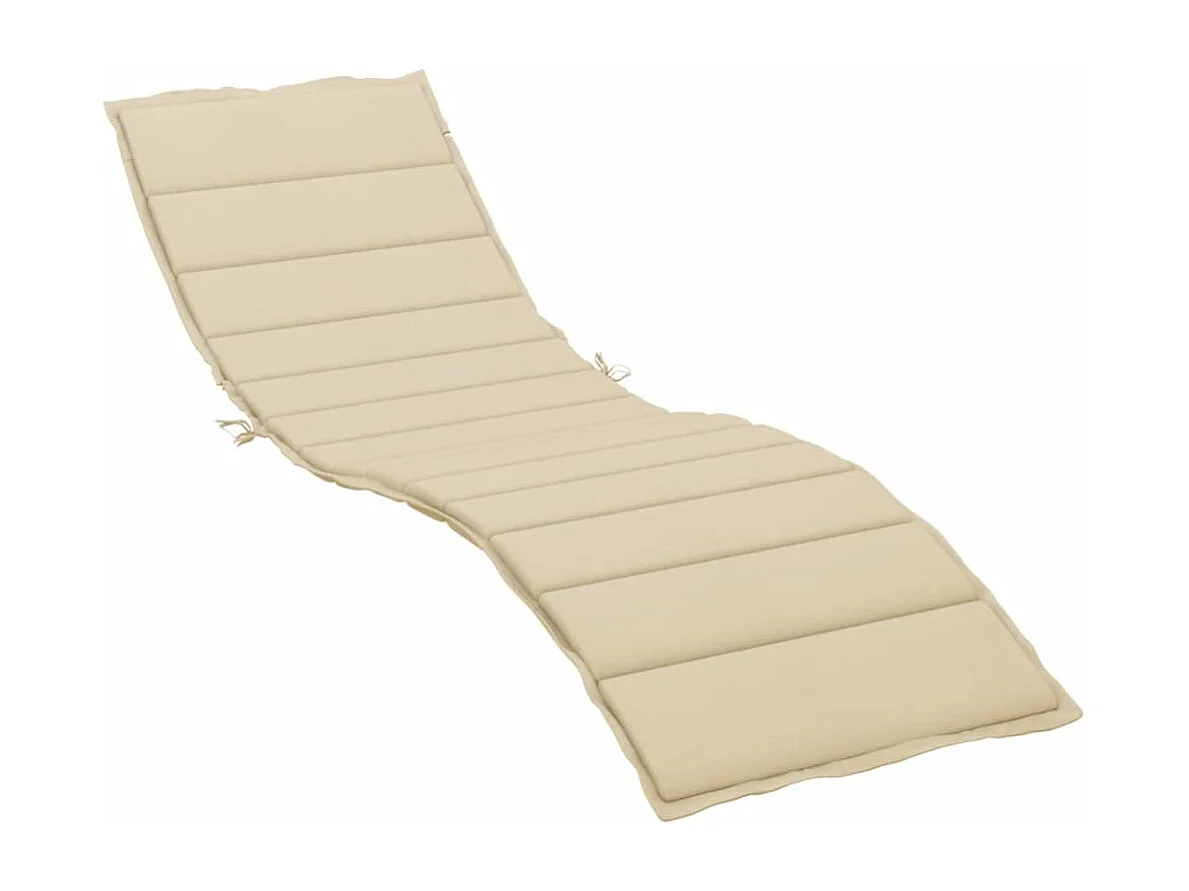 Coussin de chaise longue beige 200x60x3 cm tissu oxford
