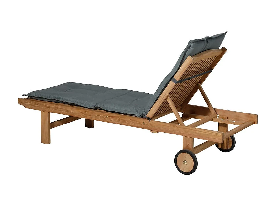 Coussin de chaise longue Basic 200x60 cm gris