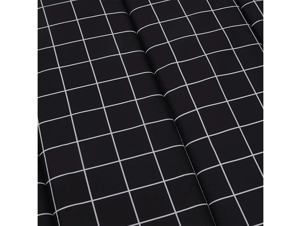 Coussin de chaise longue motif à carreaux noir tissu oxford