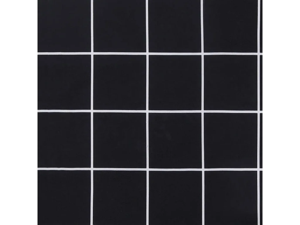 Coussin de chaise longue motif à carreaux noir tissu oxford