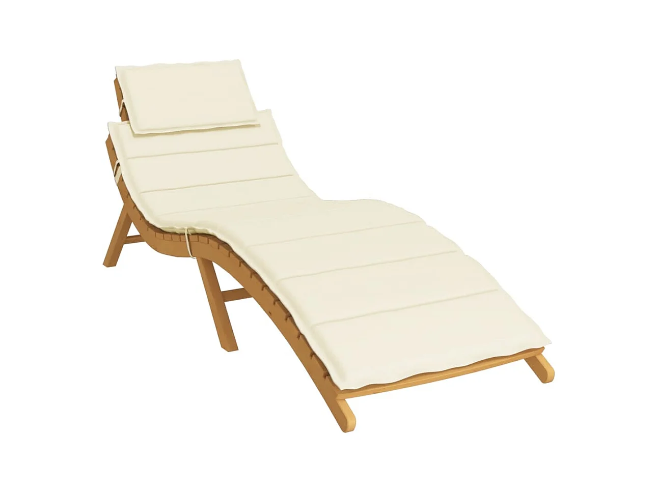 Coussin de chaise longue crème 186x58x3 cm tissu oxford