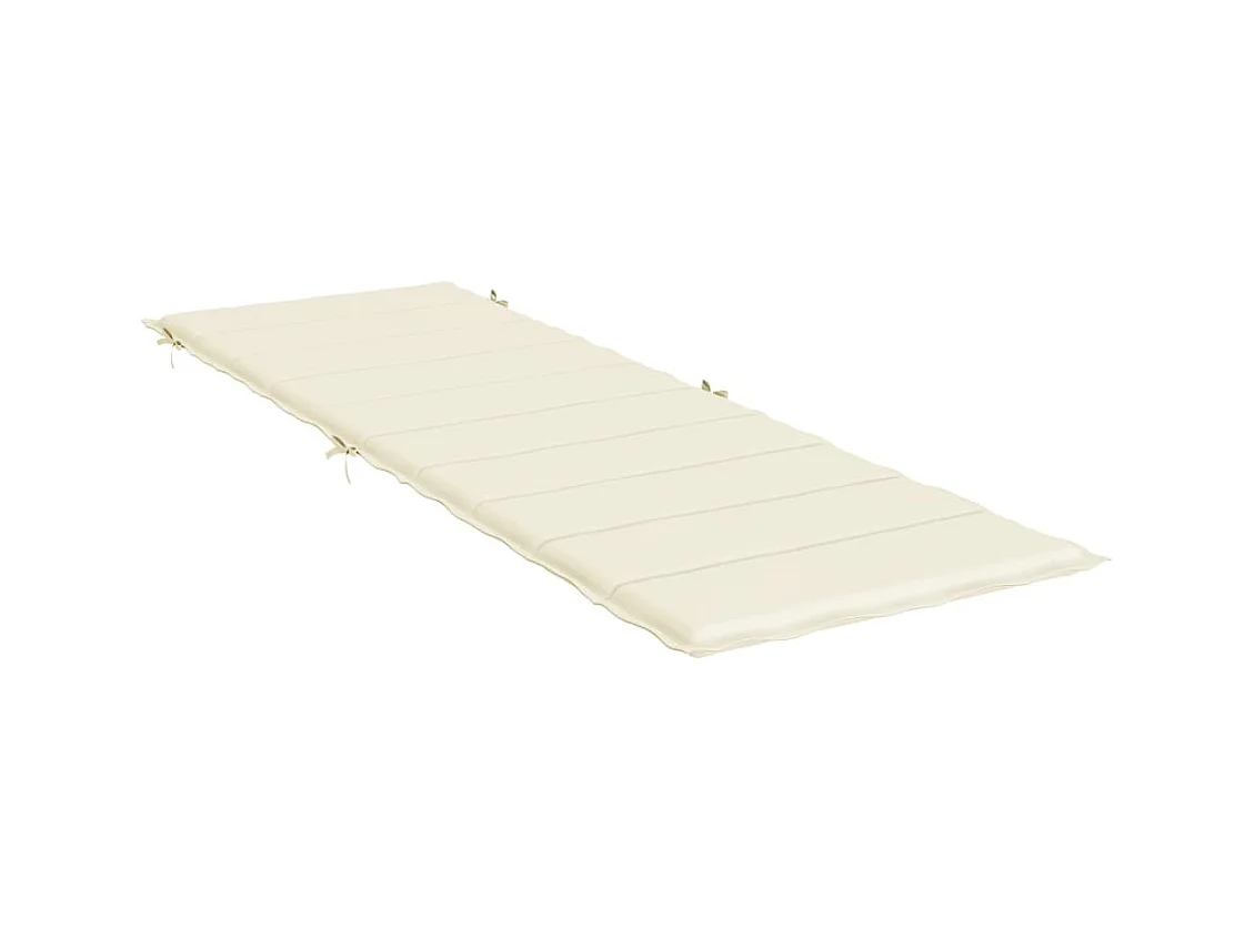 Coussin de chaise longue crème 186x58x3 cm tissu oxford