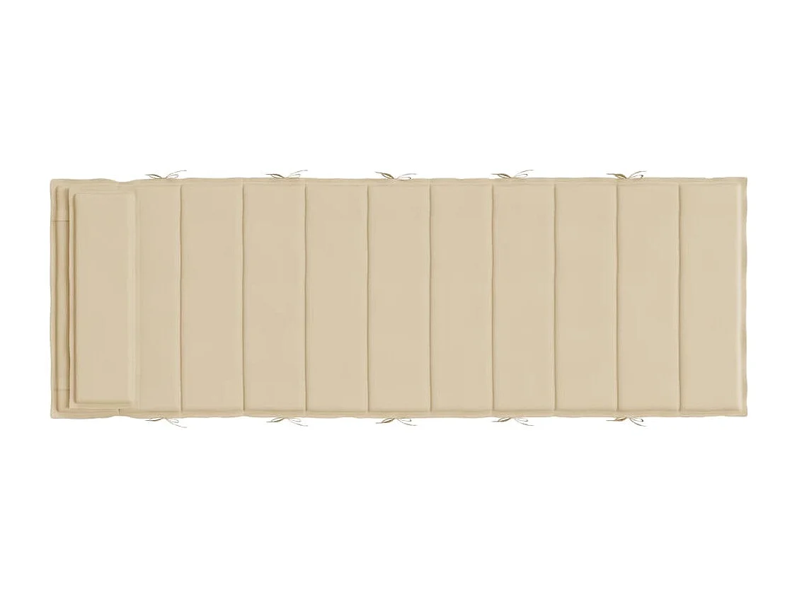 Cojín de tumbona de tela Oxford beige 180x60x3 cm