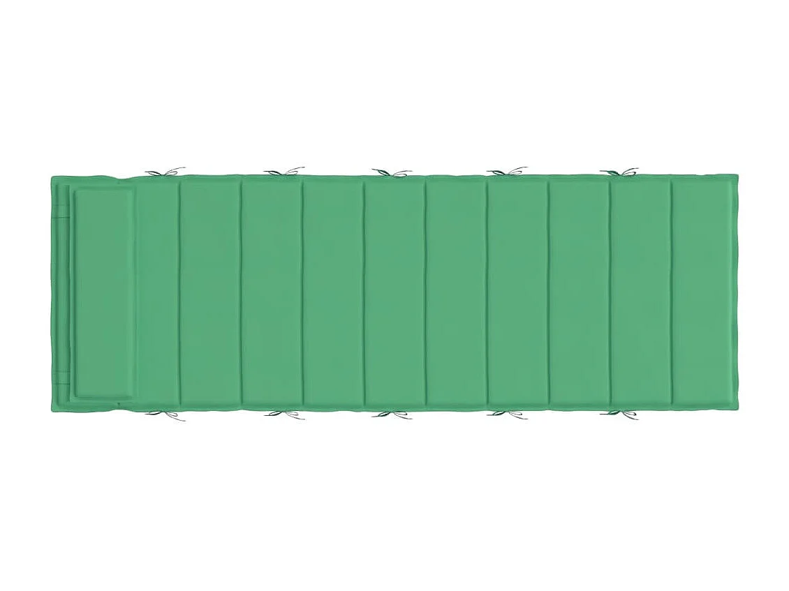 Cojín de tumbona de tela Oxford verde 180x60x3 cm