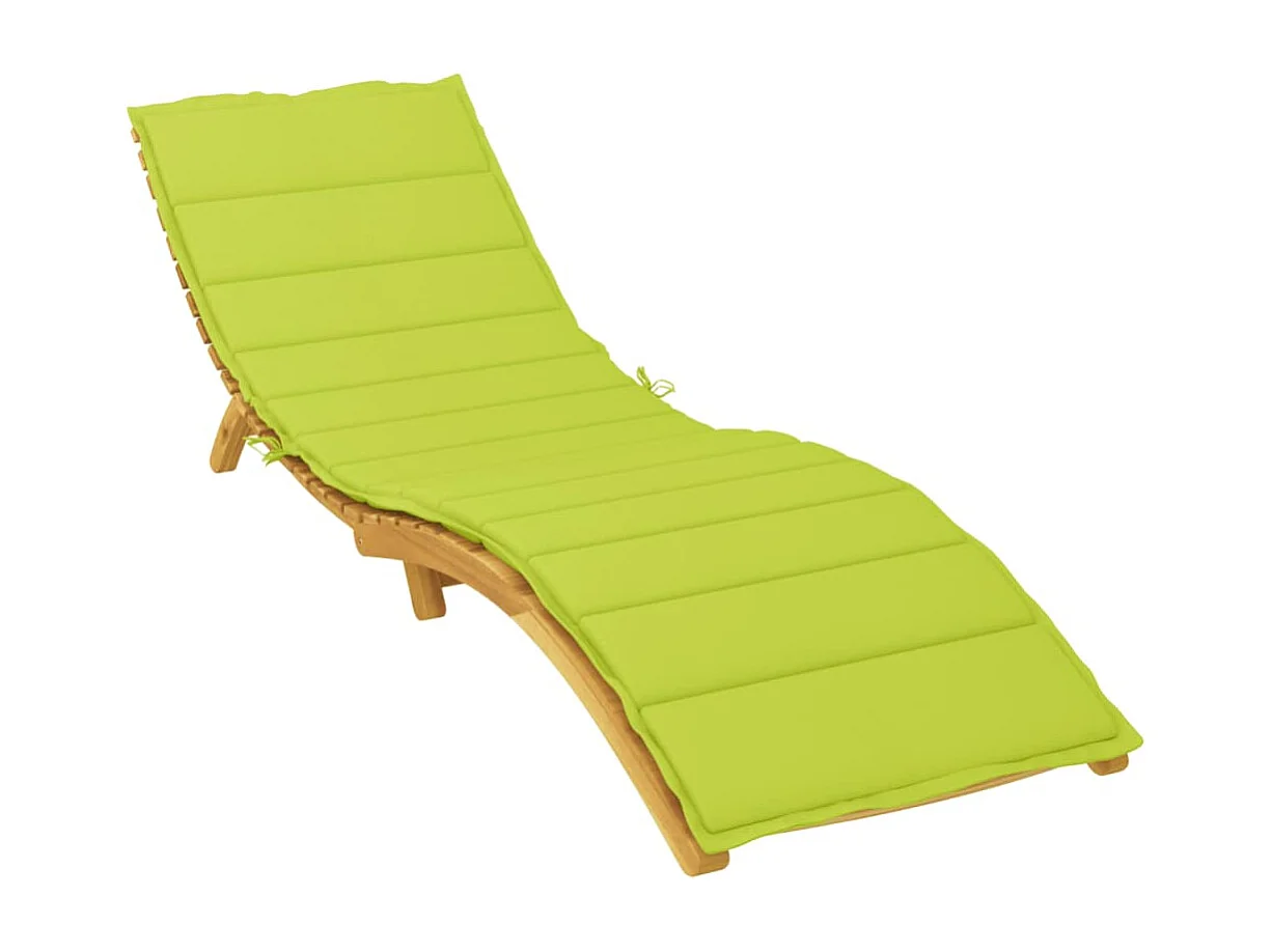 Coussin de chaise longue vert vif 200x60x3 cm tissu oxford
