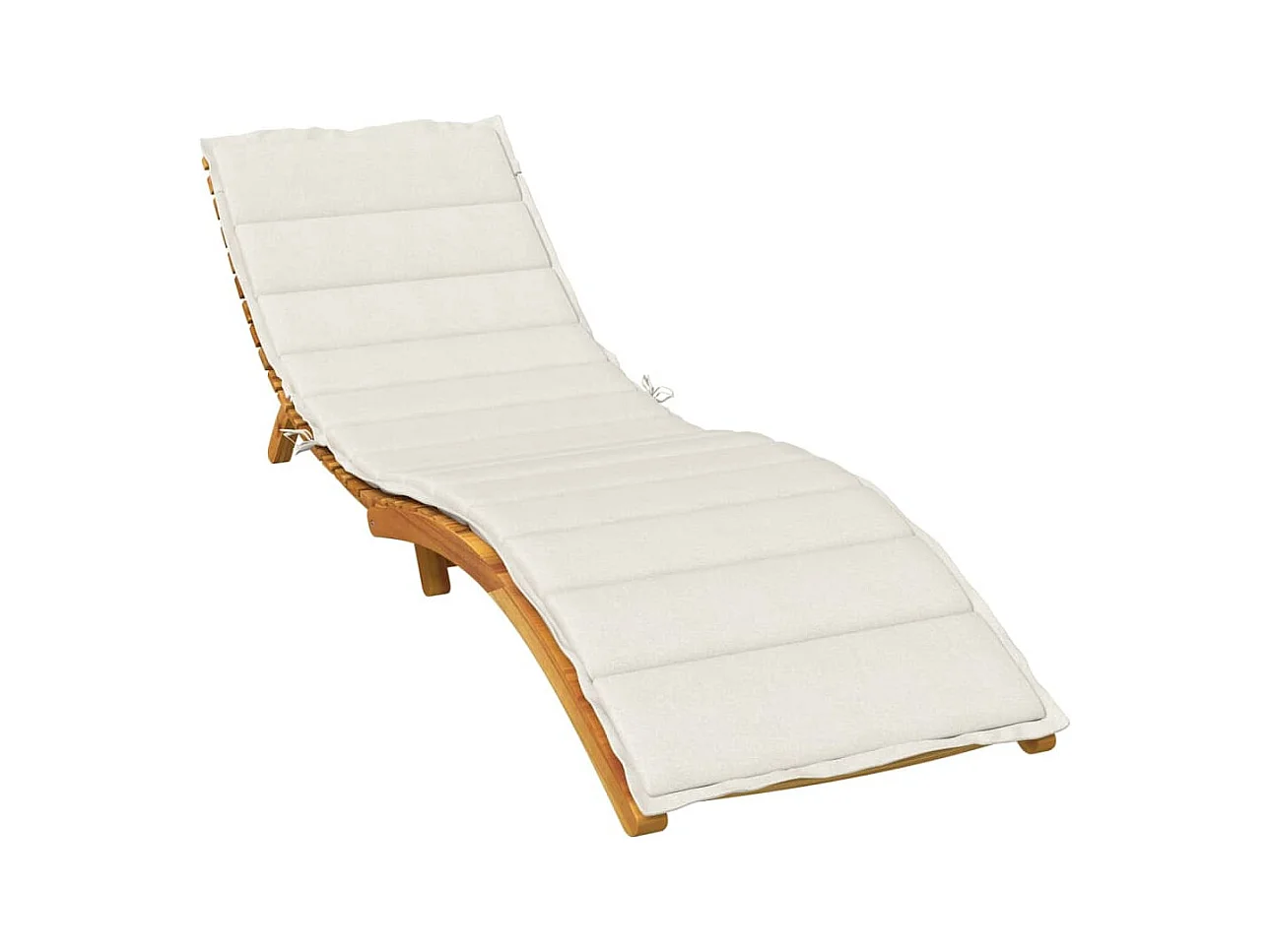 Coussin de chaise longue crème mélangé 200x60x4 cm tissu