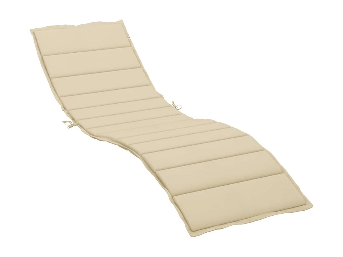 Ligbedkussen 200x50x3 cm oxford stof beige