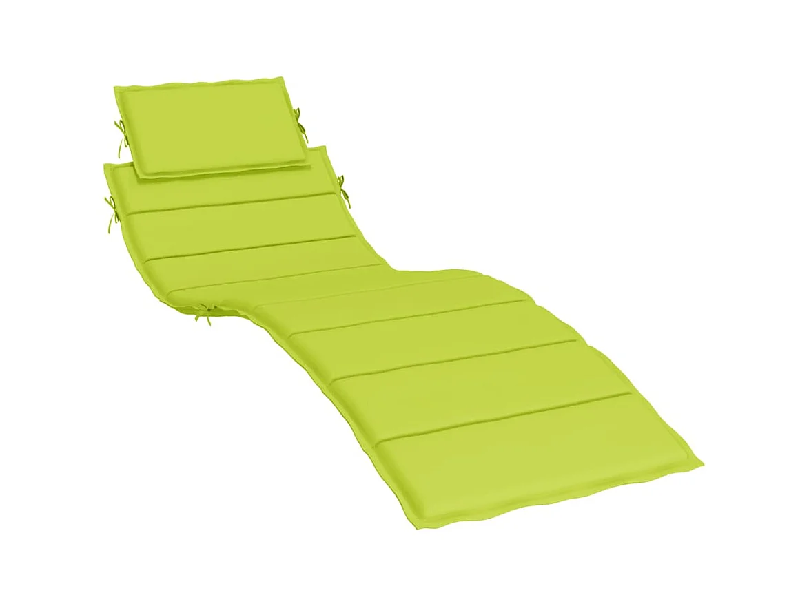 Cojín de tumbona de tela Oxford verde claro 186x58x3 cm