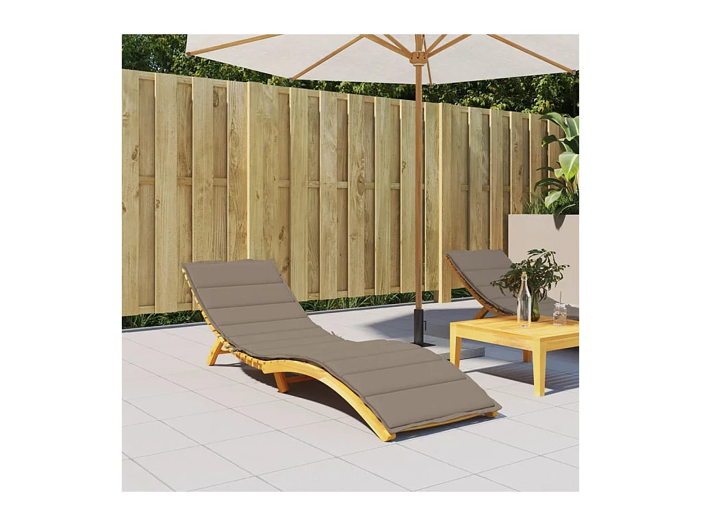 Almofadão para espreguiçadeira tecido oxford cinza-acastanhado