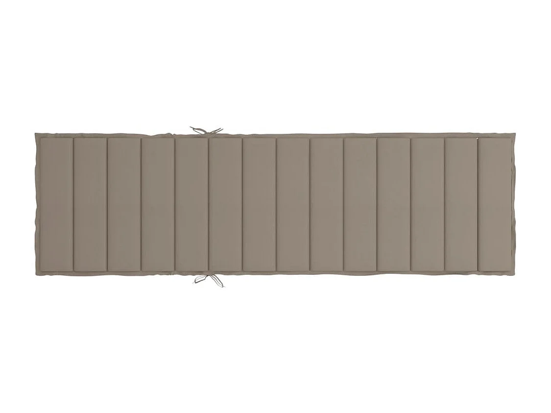 Ligbedkussen 200x60x3 cm oxford stof taupe