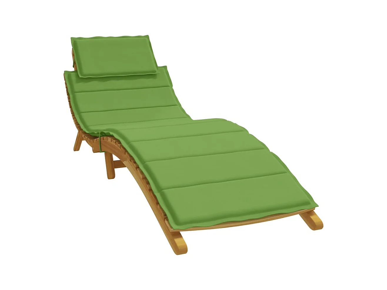 Coussin de chaise longue vert mélangé 186x58x3 cm tissu