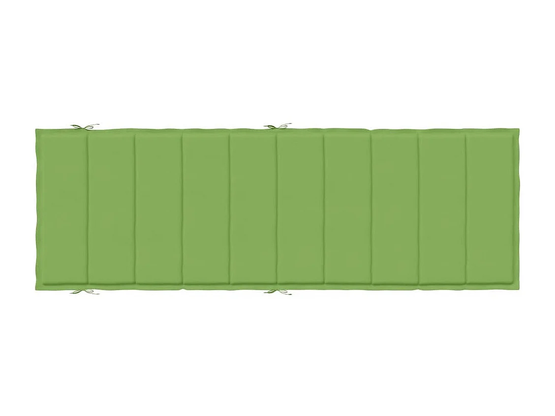 Coussin de chaise longue vert mélangé 186x58x3 cm tissu