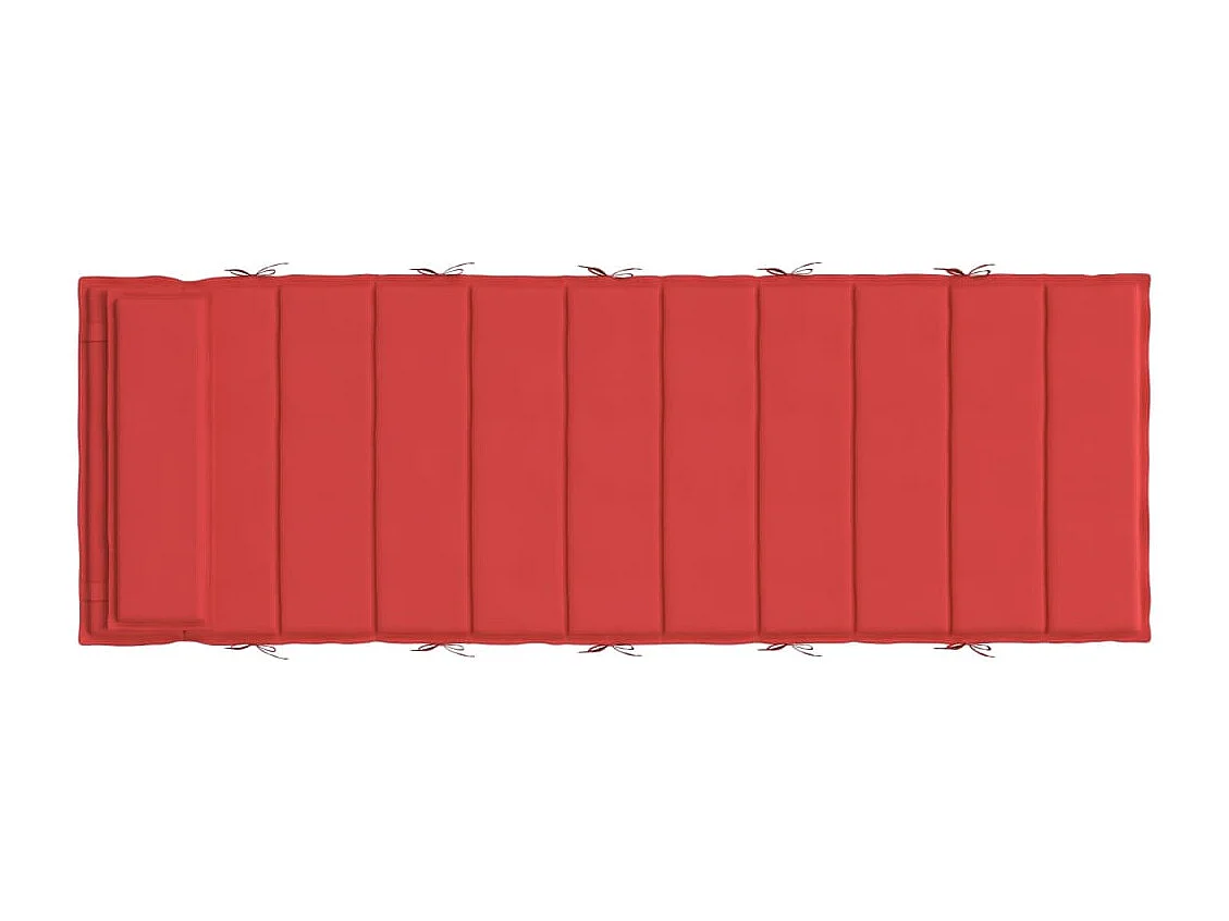 Almofadão para espreguiçadeira 180x60x3 cm tecido oxford vermelho