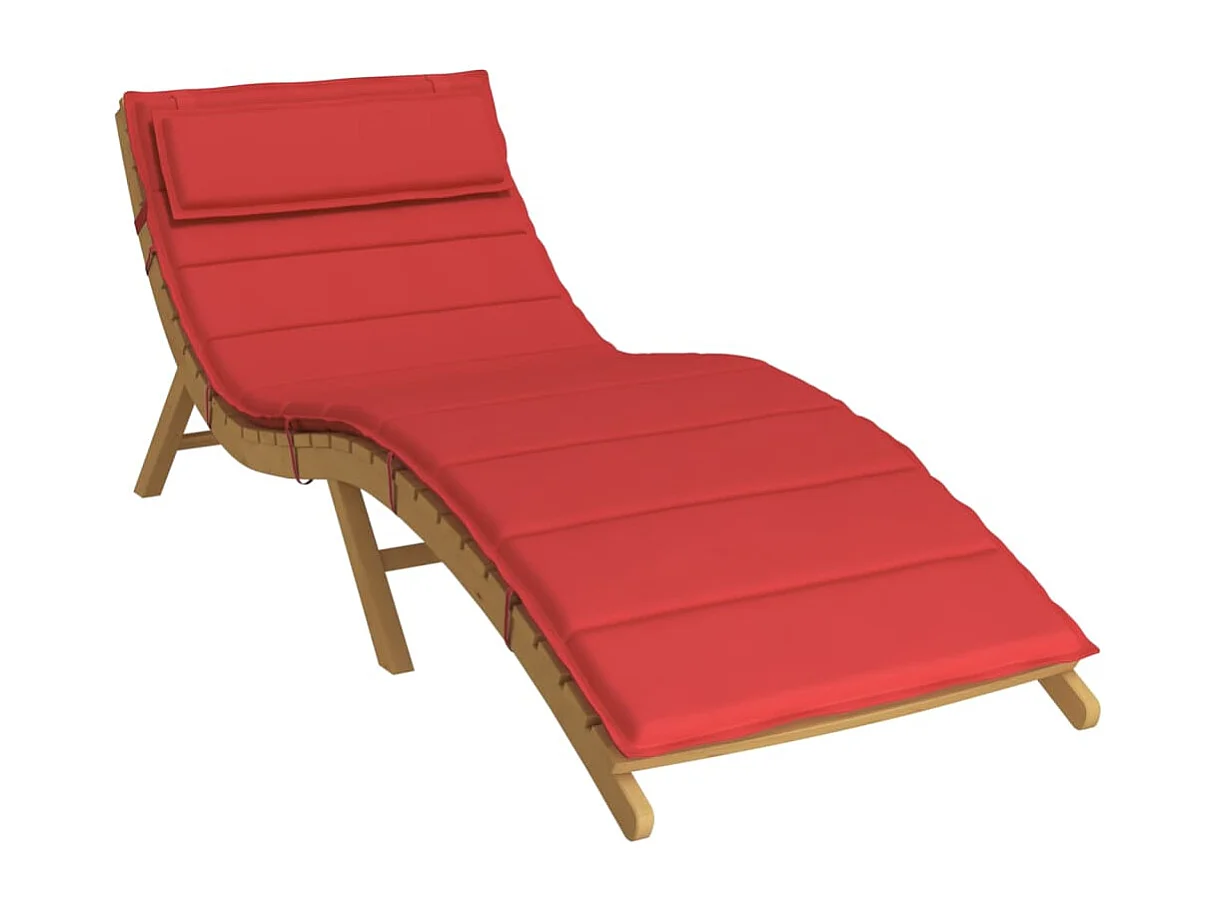 Coussin de chaise longue rouge 180x60x3 cm tissu oxford