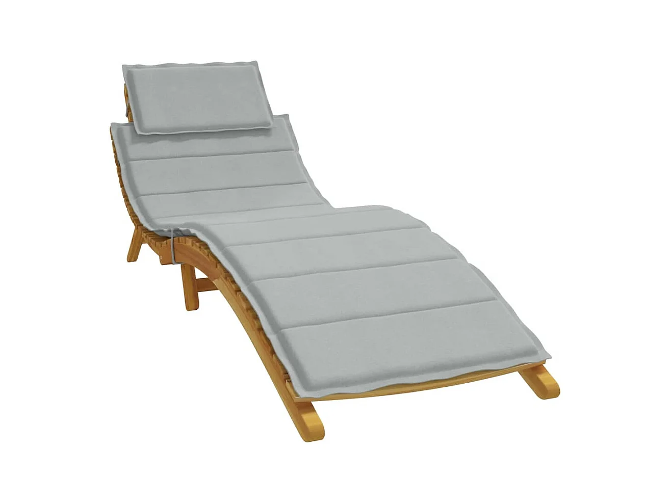 Coussin de chaise longue gris clair mélangé 186x58x3 cm tissu