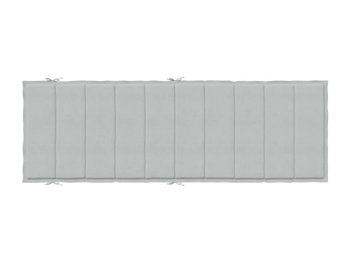 Cojín para tumbona tela gris claro melange 186x58x3 cm
