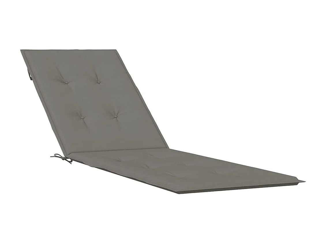 Coussin de chaise longue gris foncé mélangé (75+105)x50x3 cm