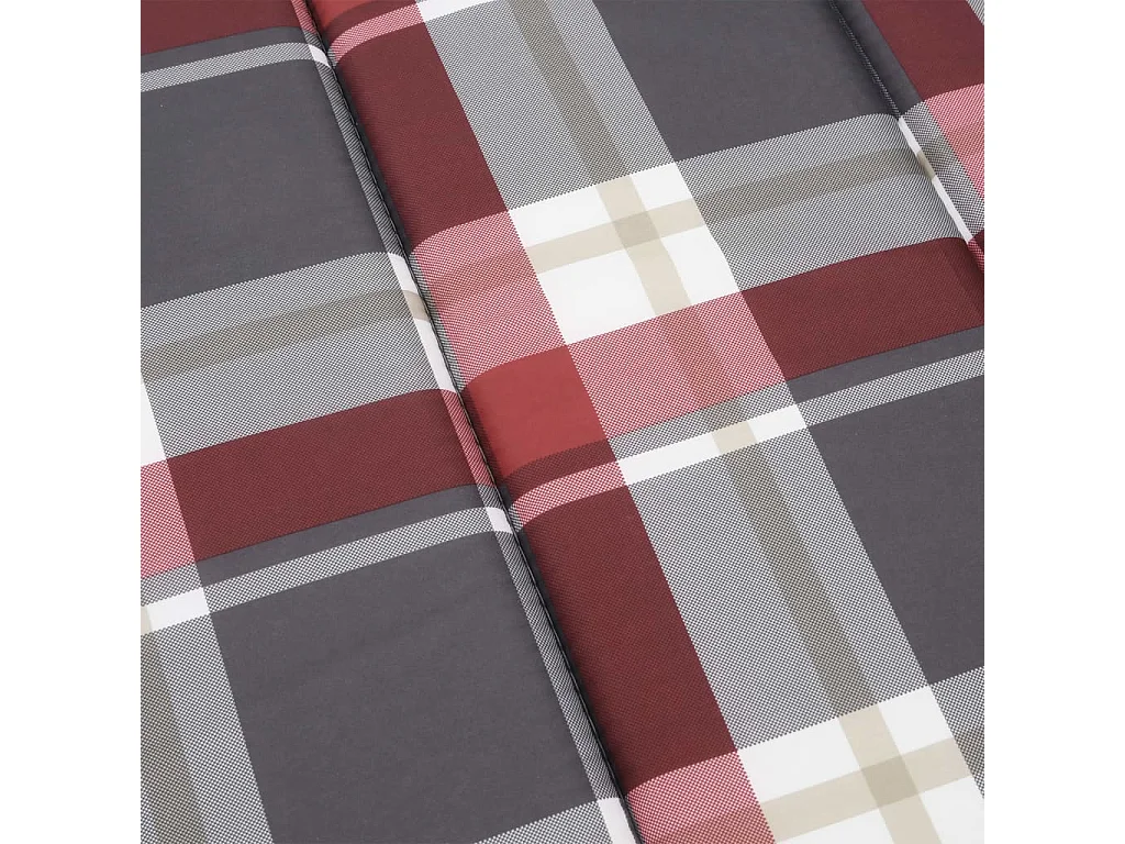 Ligbedkussen 200x60x3 cm oxford stof ruitpatroon rood