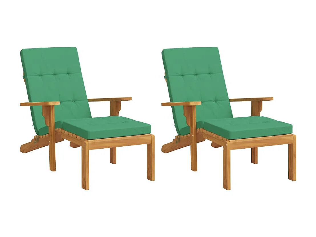 Cojines para tumbona 2 unidades tela Oxford verde