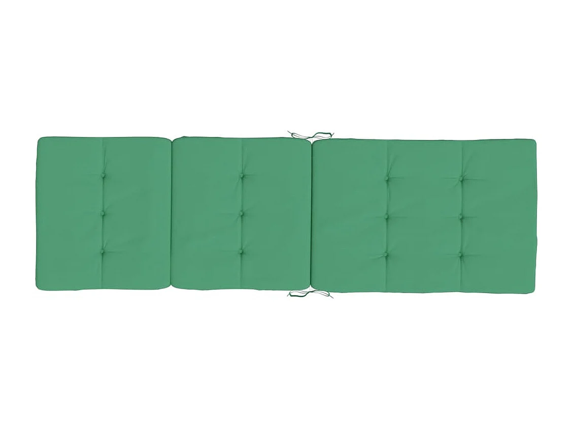 Coussins de chaise longue lot de 2 vert tissu oxford