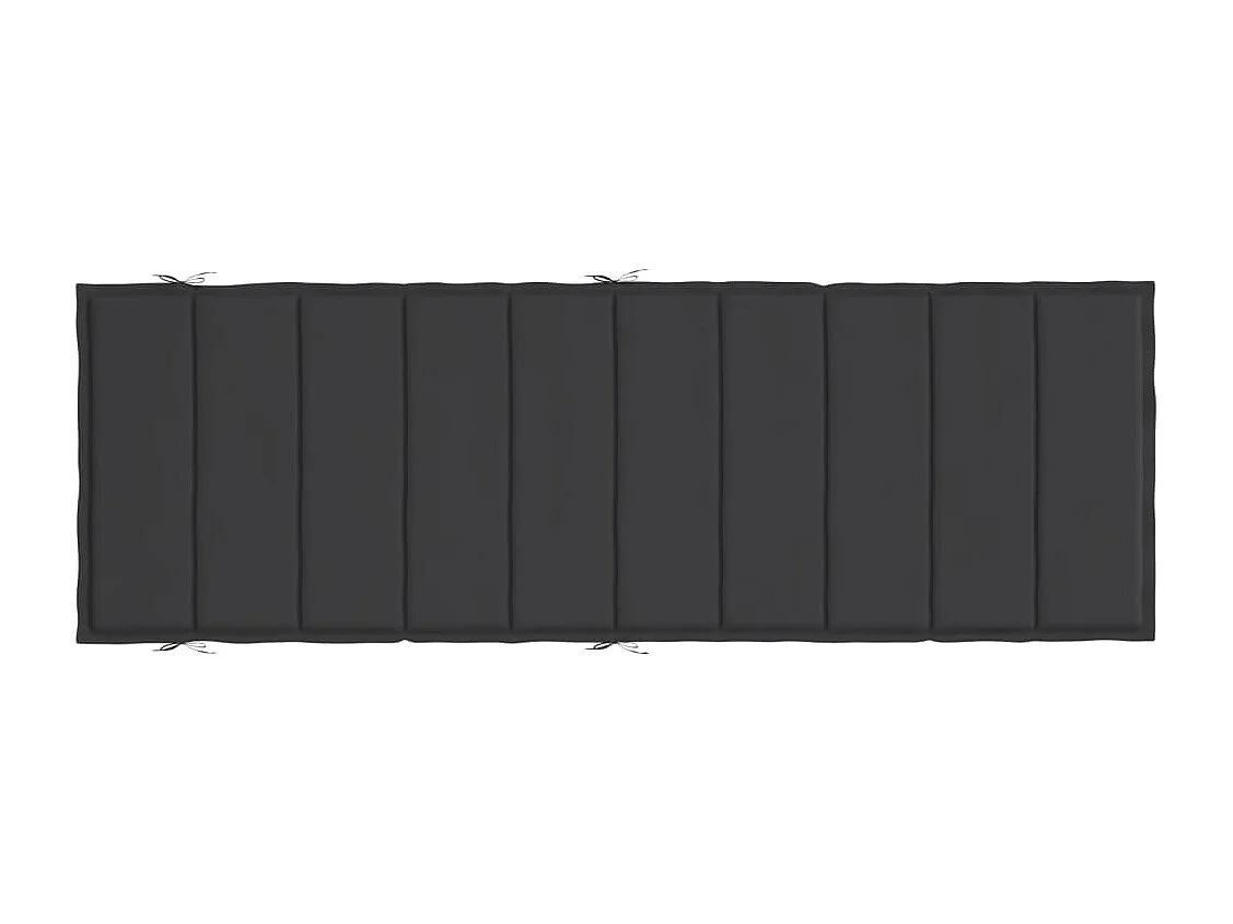 Coussin de chaise longue noir 186x58x3 cm tissu oxford