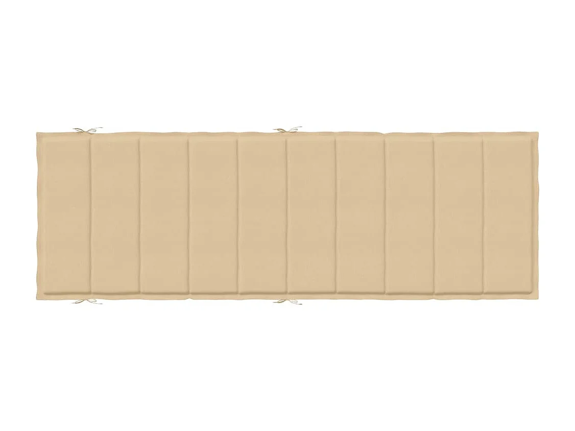 Cojín para tumbona tela beige melange 186x58x3 cm