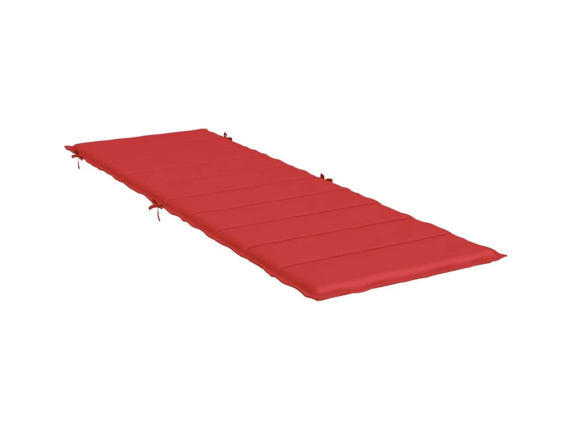 Cojín de tumbona de tela Oxford rojo 186x58x3 cm