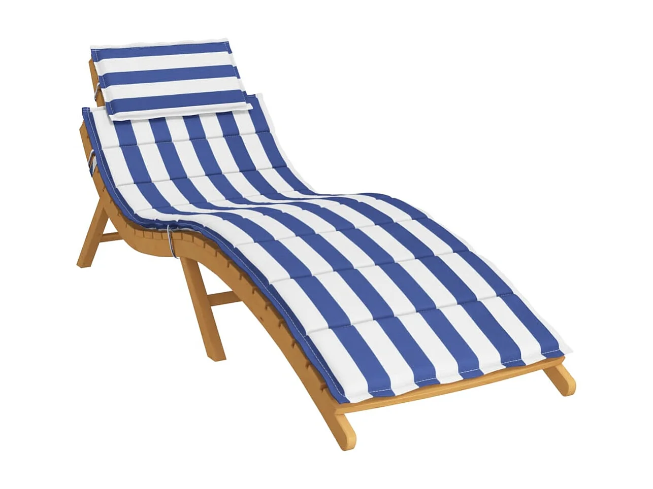 Almofadão para espreguiçadeira tecido oxford riscas azul/branco