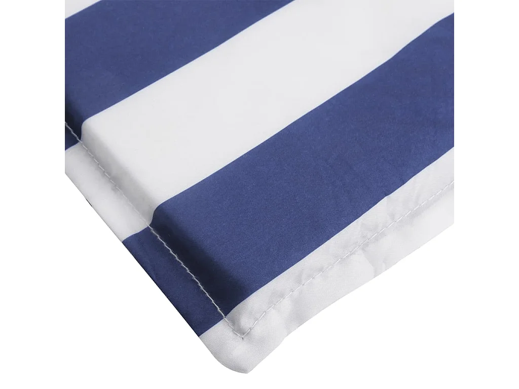 Almofadão para espreguiçadeira tecido oxford riscas azul/branco