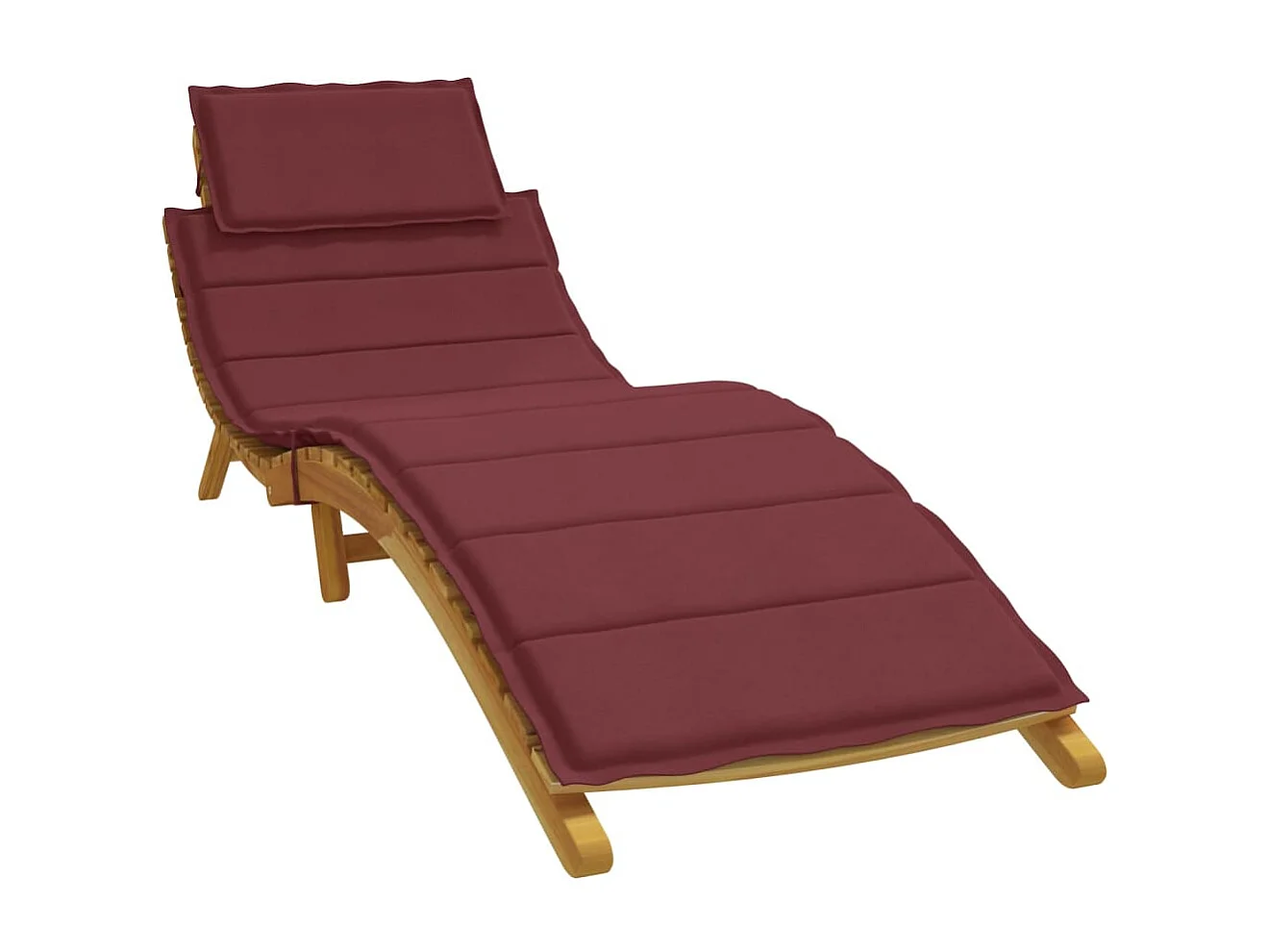 Coussin de chaise longue rouge bordeaux mélangé 186x58x3 cm