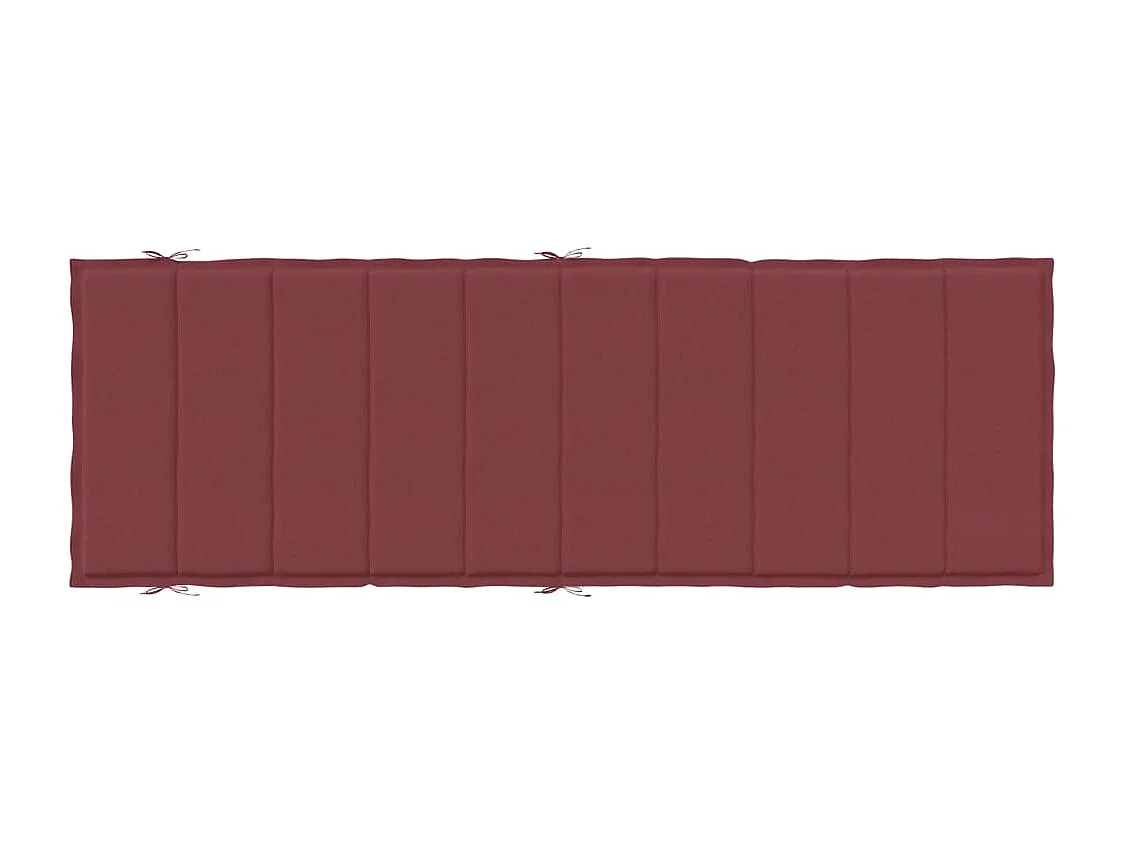 Coussin de chaise longue rouge bordeaux mélangé 186x58x3 cm