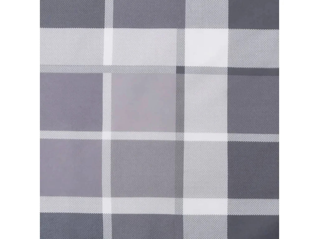 Coussin de chaise longue motif à carreaux gris 200x70x3 cm