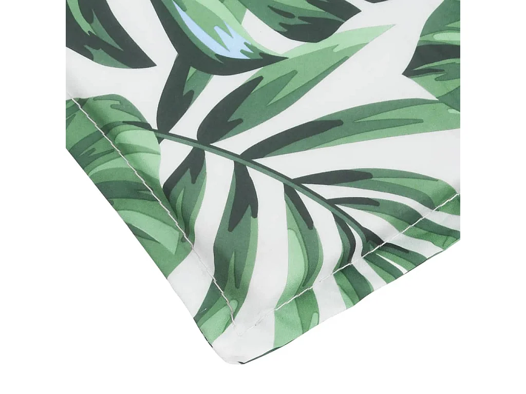 Coussin de chaise longue motif de feuilles 180x60x3 cm