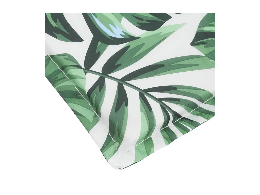 Coussin de chaise longue motif de feuilles 180x60x3 cm