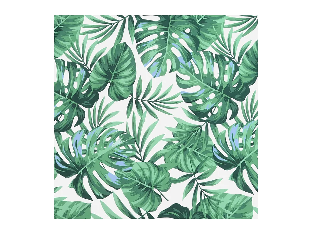 Coussin de chaise longue motif de feuilles 180x60x3 cm