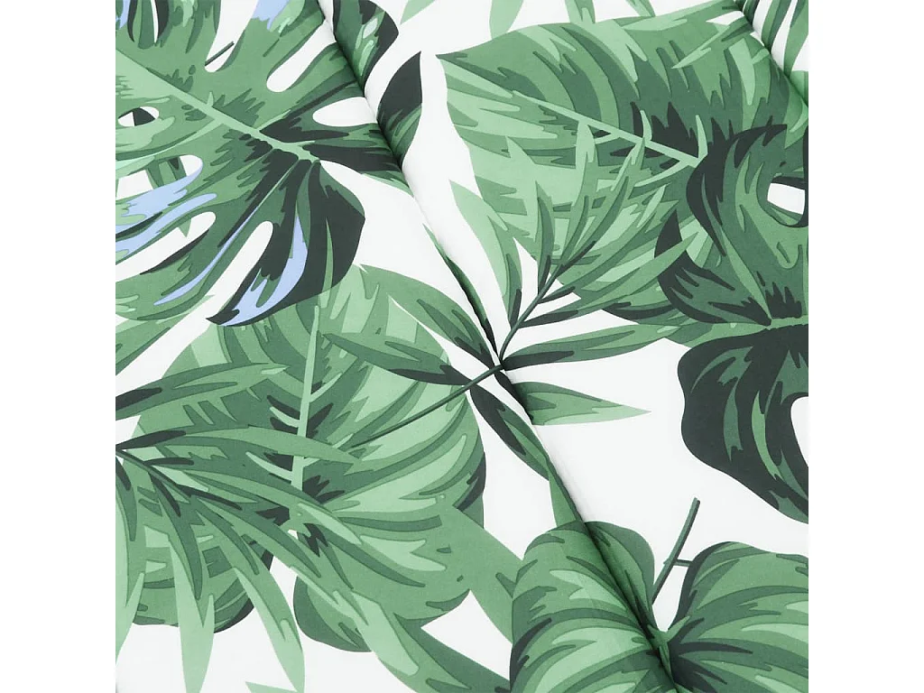 Almofadão para espreguiçadeira 180x60x3 cm tecido oxford folhas